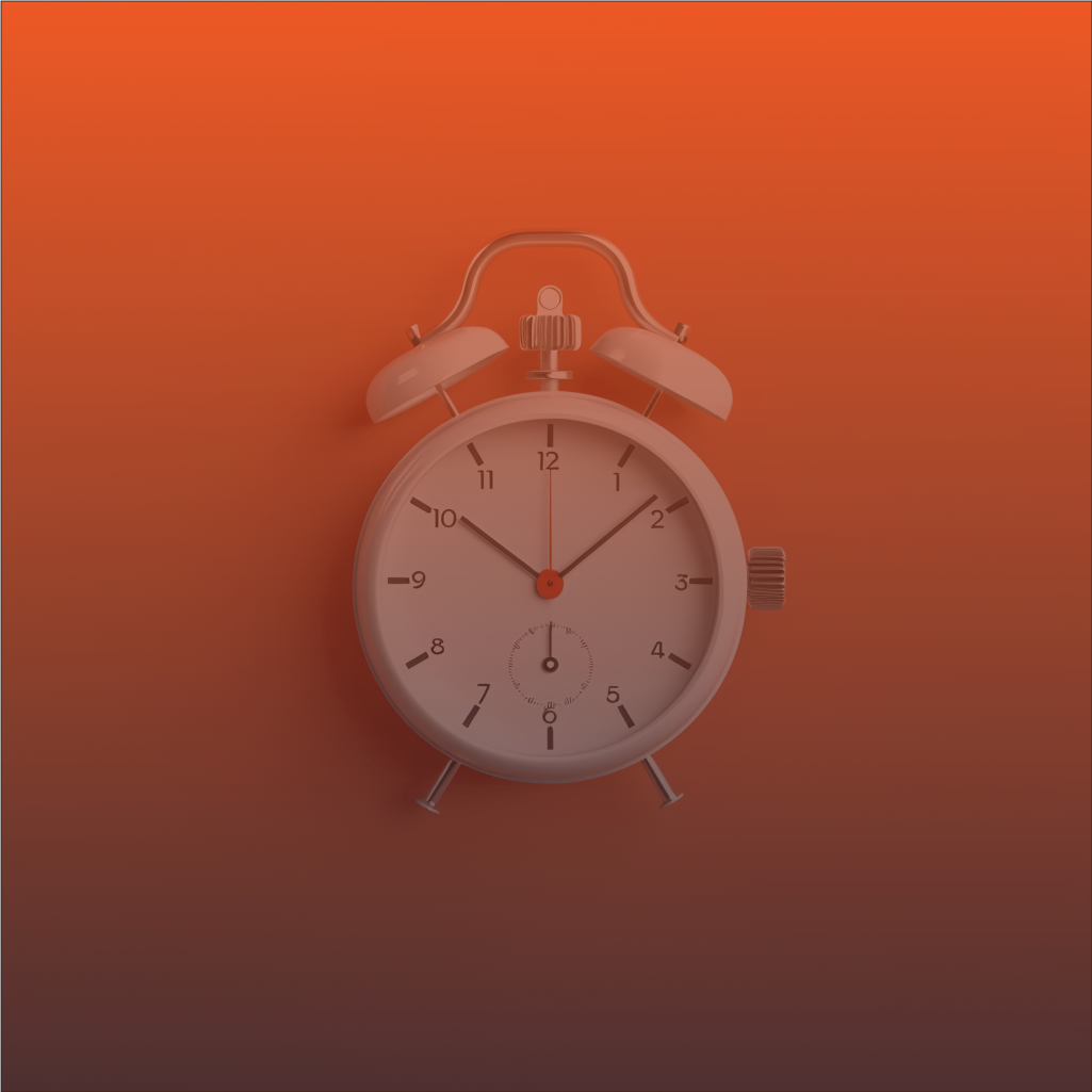 3D-rendered analog clock symbolizing time management and productivity enhancement.